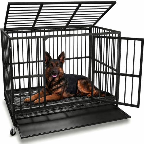 48-Inch Heavy Duty Dog Crate for Large Dogs, view 2