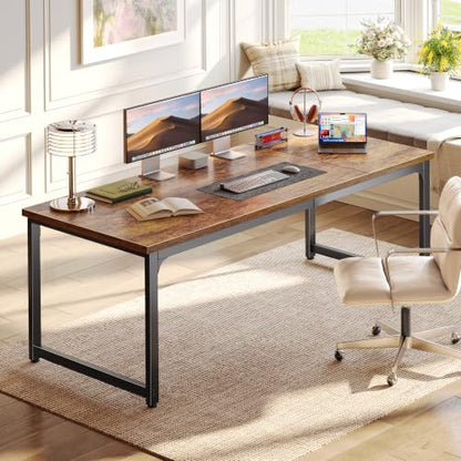 63 x 24 Inch Computer Desk, 0.95'' Thicker, Duty, Rustic Brown, view 3