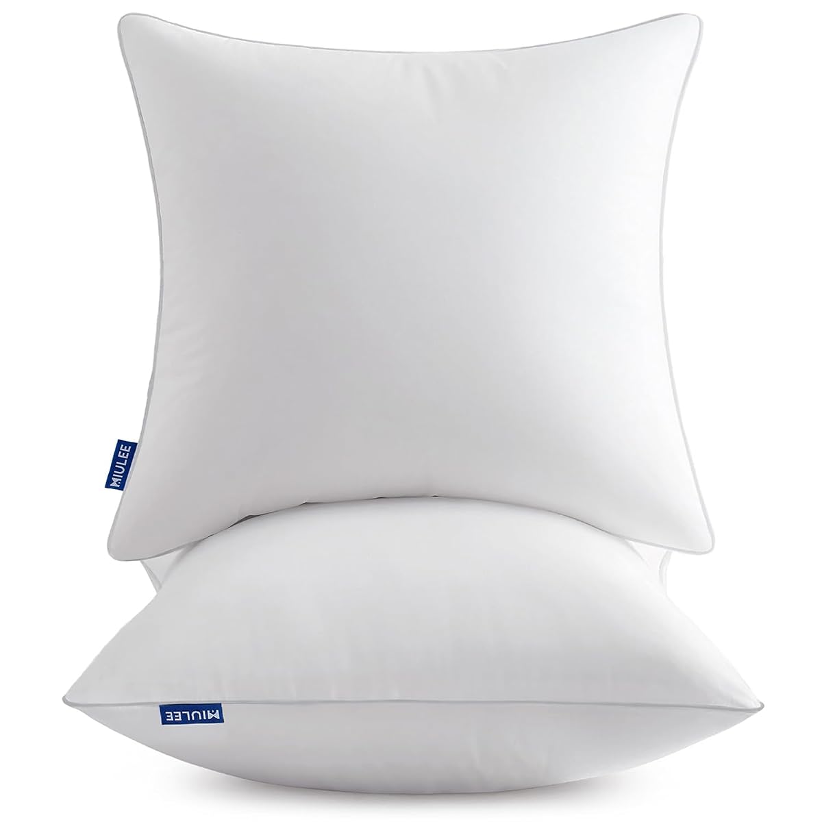 18x18 Inch Pillow Inserts Pack of 2 with 100% Cotton Cover