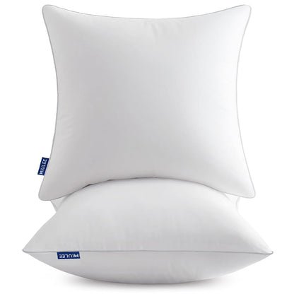 18x18 Inch Pillow Inserts Pack of 2 with 100% Cotton Cover