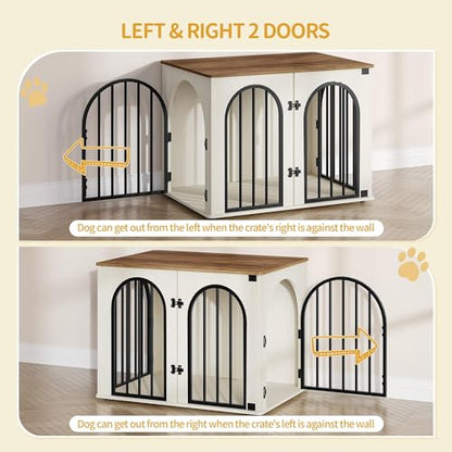 31.5'' Dog Crate Furniture,Dog Kennel Indoor for Small/Medium Dogs, view 5