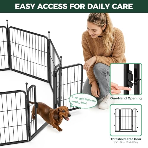Rollick Dog Playpen, Indoor, Yard & RV Camping, 24" H, 8 Panels, view 5