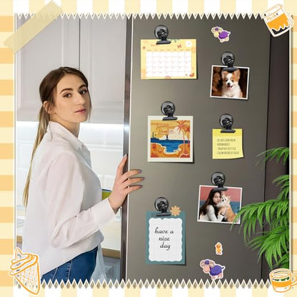 12 Pack Magnetic Clips, Fridge Magnets Refrigerator Magnets, view 3