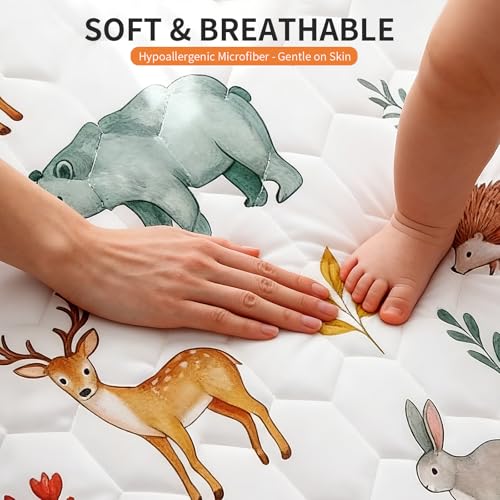 Pack and Play Mattress Pad 38x26x1.5 – Non-Slip Bottom & Breathable Playpen Mattress for Baby, Firm Foam Pack n Play Mattress Replacement for Graco/Baby Trend Playard, Soft Portable Mini Crib Mattress