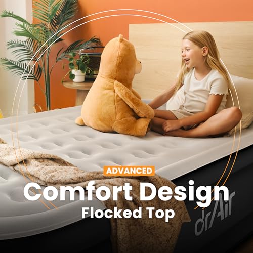 Queen Air Mattress with Built-in Pump, 18" Raised Blow Up Mattress, view 6