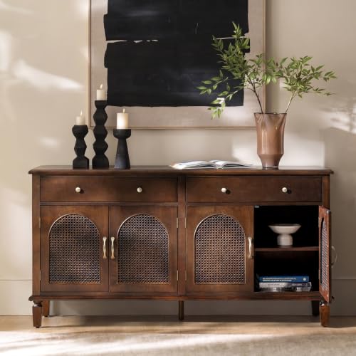 Sideboard Buffet Cabinet, 63'' Storage Cabinet with Adjustable Shelves, view 4