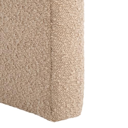 SAFAVIEH Furniture - Tenko Bench - Tan - Solid Wood - Modern Shearling Design - Ideal for Entryway, Bedroom, Living Room, 18.5" Seat Height - Fully Assembled (BCH1300G)