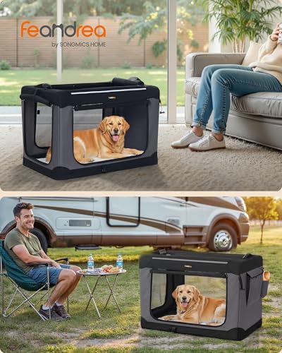 Collapsible Dog Crate, Portable Oxford Fabric Pet Carrier, 36-Inch, view 3