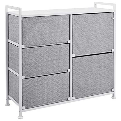Bedroom Closet Organizer with 5-Fabric Storage Drawers for Clothes Storage, view 6