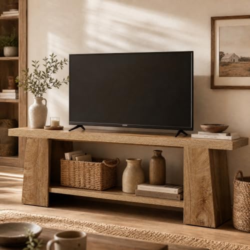 Tribesigns 59" Farmhouse TV Stand for 55/60/65/70/75 Inch TVs, view 2