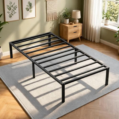 Twin Bed Frame 14 Inch Metal Platform with Under Bed Storage Space, view 2