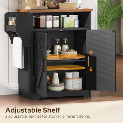 Coffee Bar Cabinet, Kitchen Island with Storage, view 5