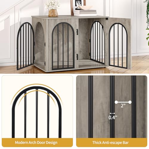 31.5'' Dog Crate Furniture,Dog Kennel Indoor for Small/Medium Dogs, view 6