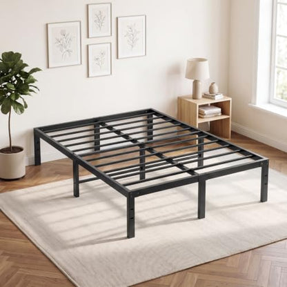 Full Size Metal Platform Bed Frame with Storage Space, view 2