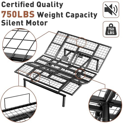 Patent King Adjustable Bed White Wireless Control, view 5