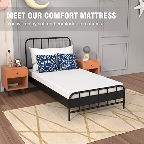 PayLessHere 5 Inch Twin Gel Memory Foam Mattress Fiberglass Free/CertiPUR-US, view 4