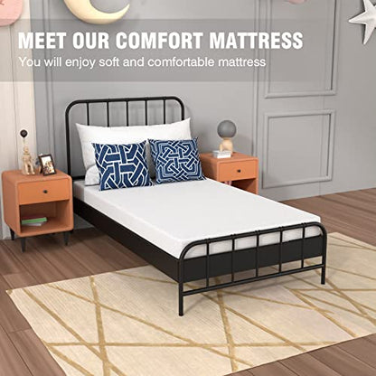 PayLessHere 5 Inch Twin Gel Memory Foam Mattress Fiberglass Free/CertiPUR-US, view 4