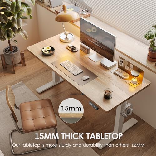 Height Adjustable Electric Standing Desk, 55 x 24 inch, Sit Stand Up Desk, view 3