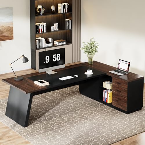 Tribesigns 78" L-Shaped Executive Desk, view 6