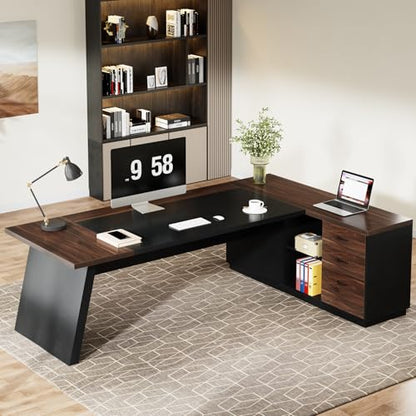 Tribesigns 78" L-Shaped Executive Desk, view 6