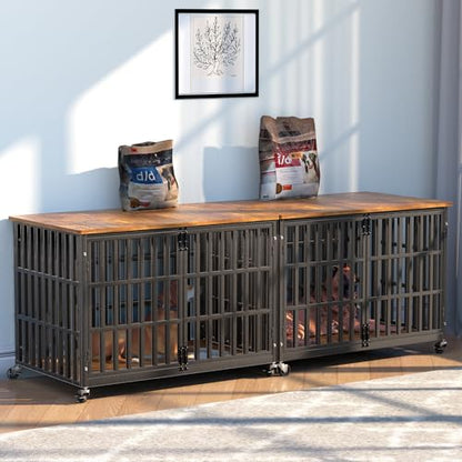 38 Inch Dog Crate Furniture, Heavy Duty Wooden Dog Kennel, view 3