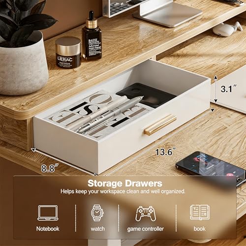 Electric Standing Desk with Two Drawers, view 6