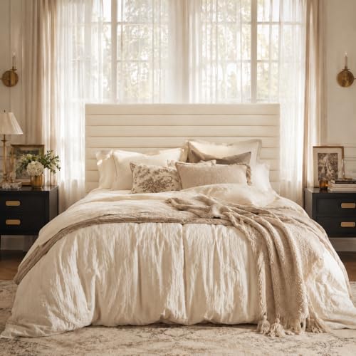 Full Bed Frame, Velvet Upholstered Bed with Adjustable Headboard, view 2