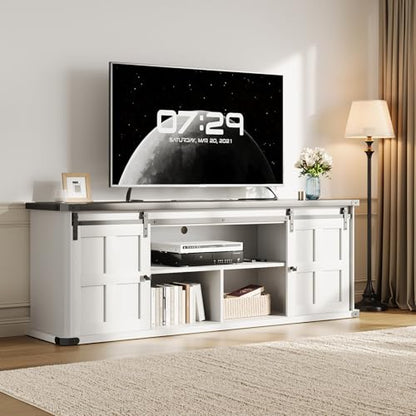 Farmhouse TV Stand for 75 Inch TV, view 2