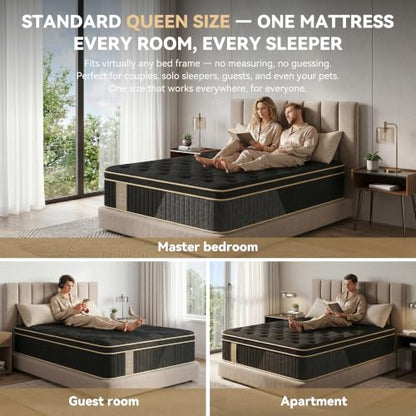 Mattress Queen Size, 12 inch Queen Hybrid Mattress in a Box, Medium Firm, view 7