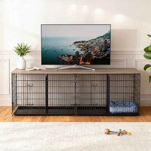 Dog Crate Topper Wood Countertop(Grey, for 48 inch Crate), view 7
