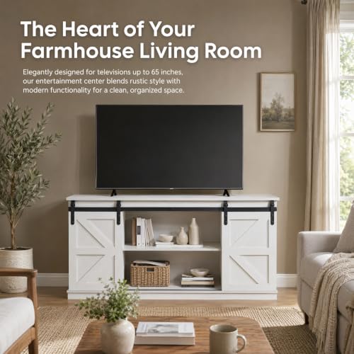 58'' Farmhouse TV Stand for Televisions up to 65 Inches, view 4