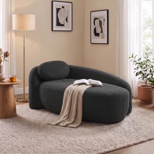 67" Boucle Upholstered Chaise Lounge Chair Indoor, view 2