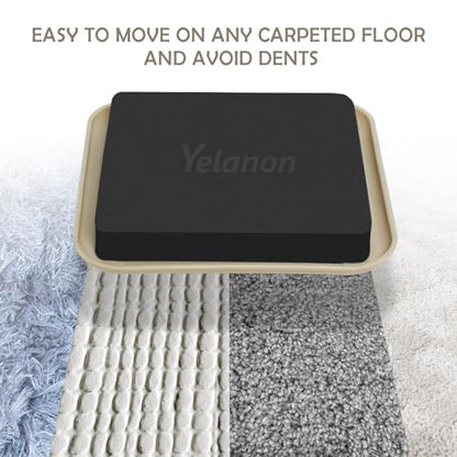 Furniture Sliders, 20 pcs-3 1/2” Square Beige Furniture Sliders for Carpet, Furniture Pads for Hardwoods Floors，Furniture Movers Sliders, Reusable Moving Pads, Floor Protectors for Carpet