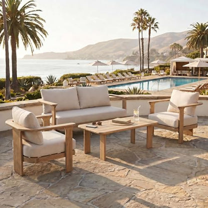 Kera 4-Seater Patio Furniture Set with Removable Cushion, view 2