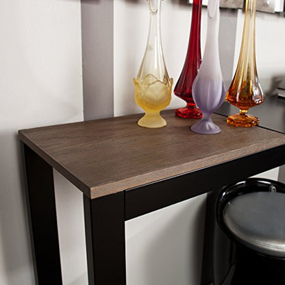 Holly & Martin Lydock Console Table - Transitional Design, Black Iron and Wood - Ideal for Entryway, Living Room (CK7623)