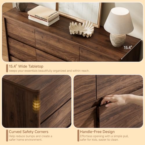 Modern 7 Drawers Dresser for Bedroom, view 6