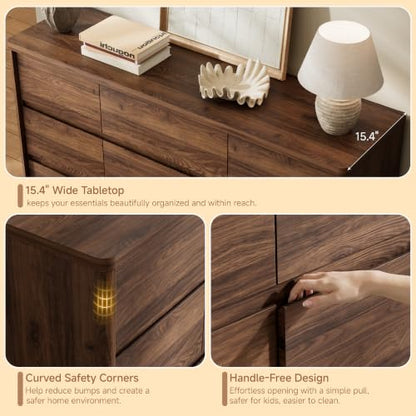 Modern 7 Drawers Dresser for Bedroom, view 6