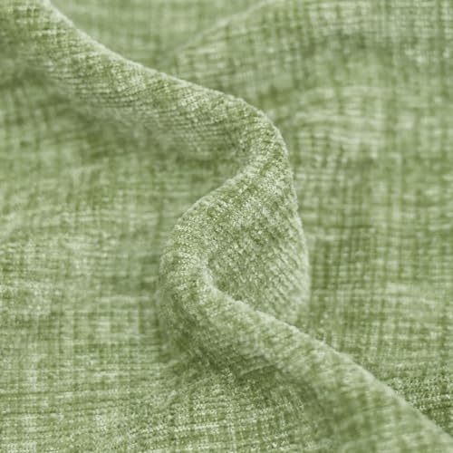 Throw Pillow Covers Decorative 20 X 20 Inches Pack of 2 Cozy Chenille Cushion Cases for Couch Sofa Bed Living Room Home Sage Green