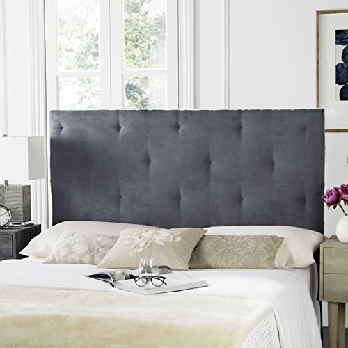 Safavieh Martin Grey Velvet Upholstered Tufted Headboard (Queen)