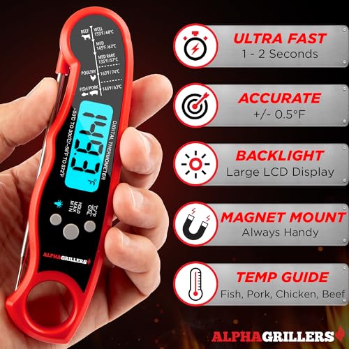 Instant Read Meat Thermometer Digital, Cooking, Food, Grill, view 3