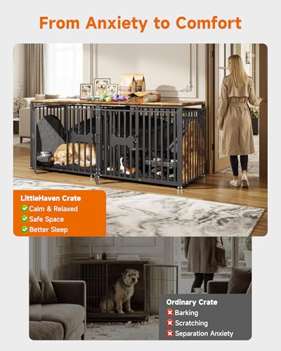 Dog Crate for Anxious Dogs Home Alone While You Work, view 6