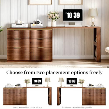 Computer Desk with 6 Drawers, view 7