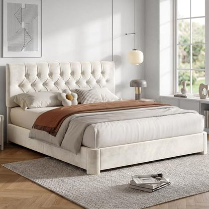 Queen Size Bed Frame with Headboard, view 2