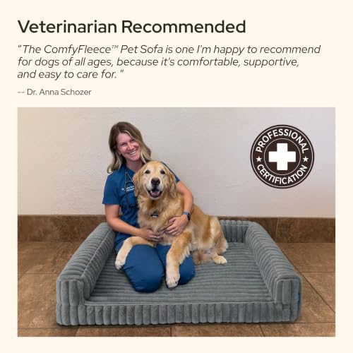 ComfyFleece® Memory Foam Orthopedic Dog Beds Large Sized Dog 35", view 3