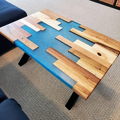 Uniquely Customized Large Epoxy Table Resin River Dining Table for 2, 4, 6, 8 River epoxy Dining Table Epoxy Coffee Table Living Room Table Home décor (16.5" Inches Tall, 36 x 20 Inches)