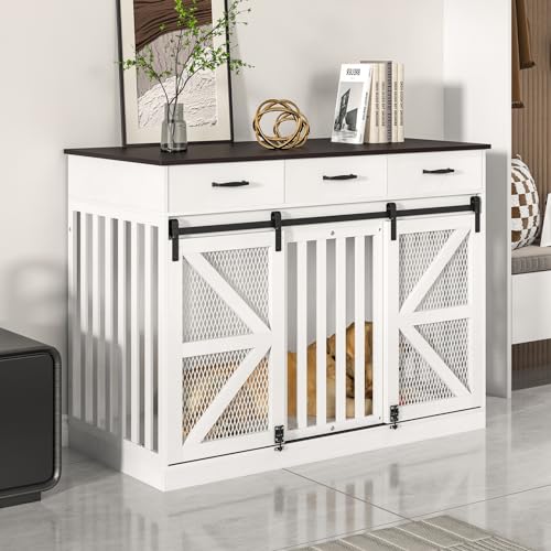 2-in-1 Farmhouse Dog Crate Furniture, view 2