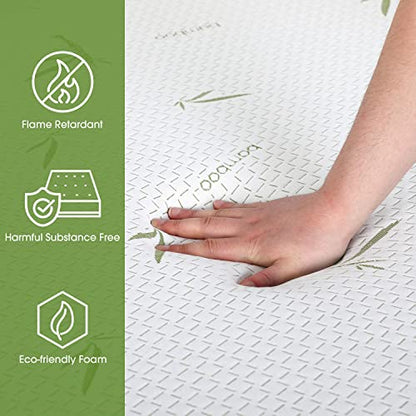 | 6 Inch Queen Mattress | Gel Memory Foam | Medium Firm Feel | White | Bed in a Box, CertiPUR-US Certified | Pressure Relief, Cooling Ventilated Foam | Breathable Knit Cover