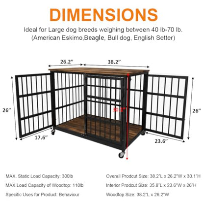 BOLDBONE 38 inch Dog Crate Furniture, view 4