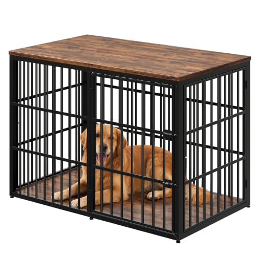 54'' XXXL Dog Crate Furniture with 3 Doors for Large Dogs, view 2
