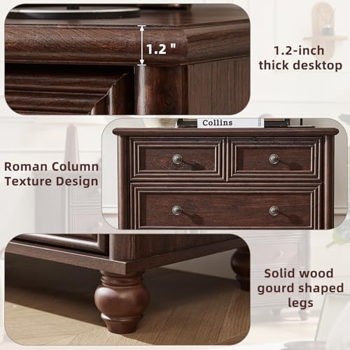 Farmhouse 5 Drawer Dresser for Bedroom, 35.5" Small Dressers, view 5